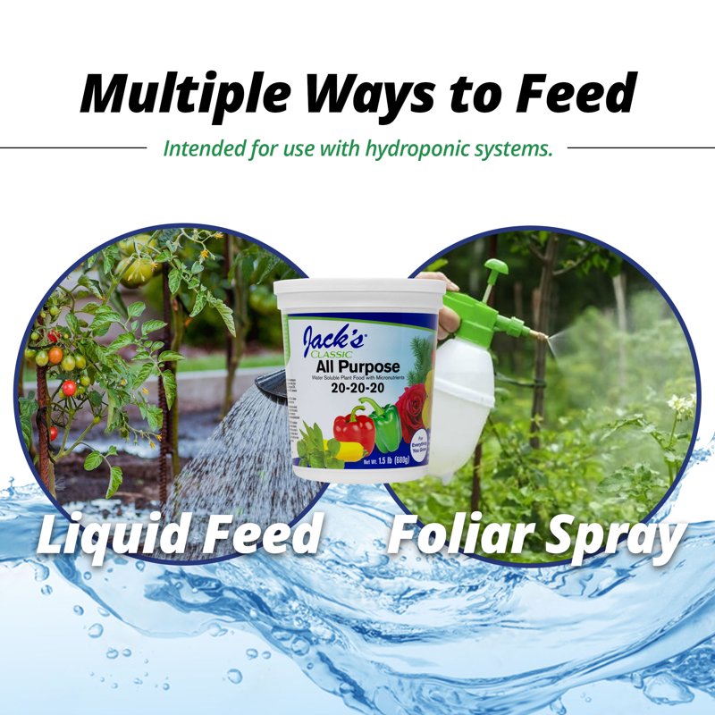 All Purpose Water-Soluble Fertilizer 20-20-20 - 1.5 lb Plant Nutrient