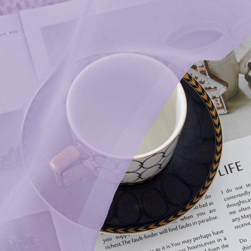 Lavender Sheer Curtains 2 Pack - Light Filtering Voile Panel for Windows & Doors
