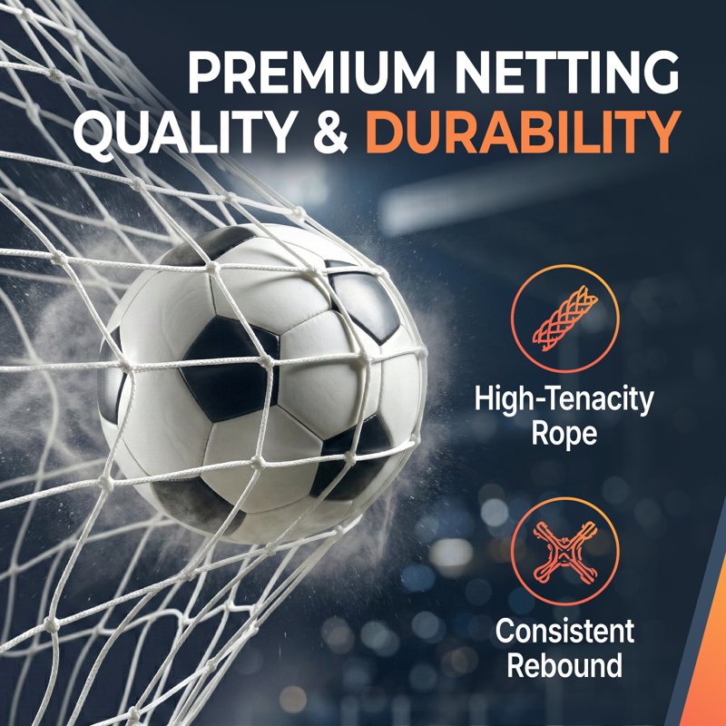 12' x 6' Portable Soccer Goal with Steel Frame – Backyard Training Net (2 Pack) – ZENY