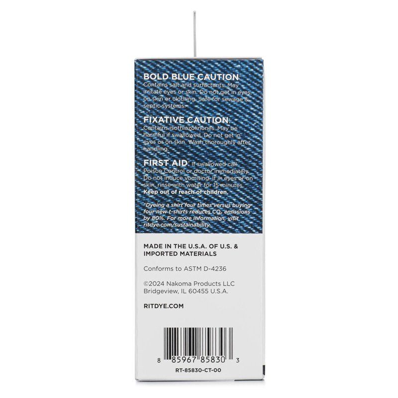 Denim Dye Kit for Restoring Faded Blue Jeans & Clothing - All Sizes