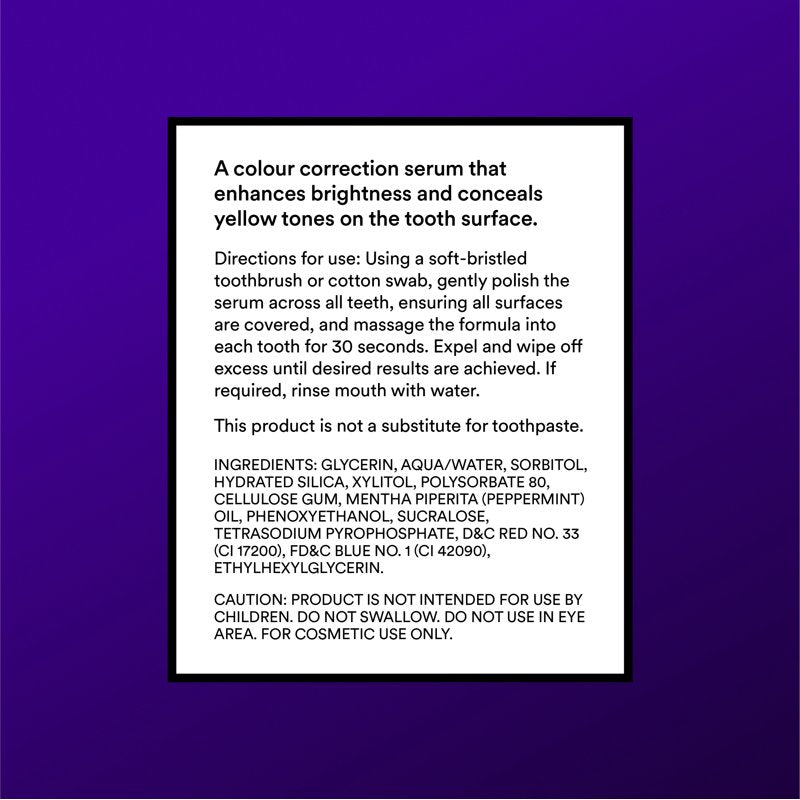 V34 Colour Corrector Purple Toothpaste Serum for Brightening Teeth