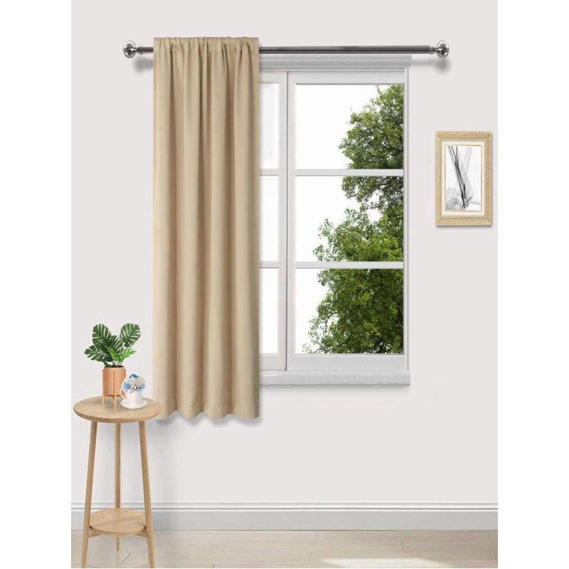 Blackout Curtains Rod Pocket Room Darkening Window Drapes - 37.8 x 44.9 Inch