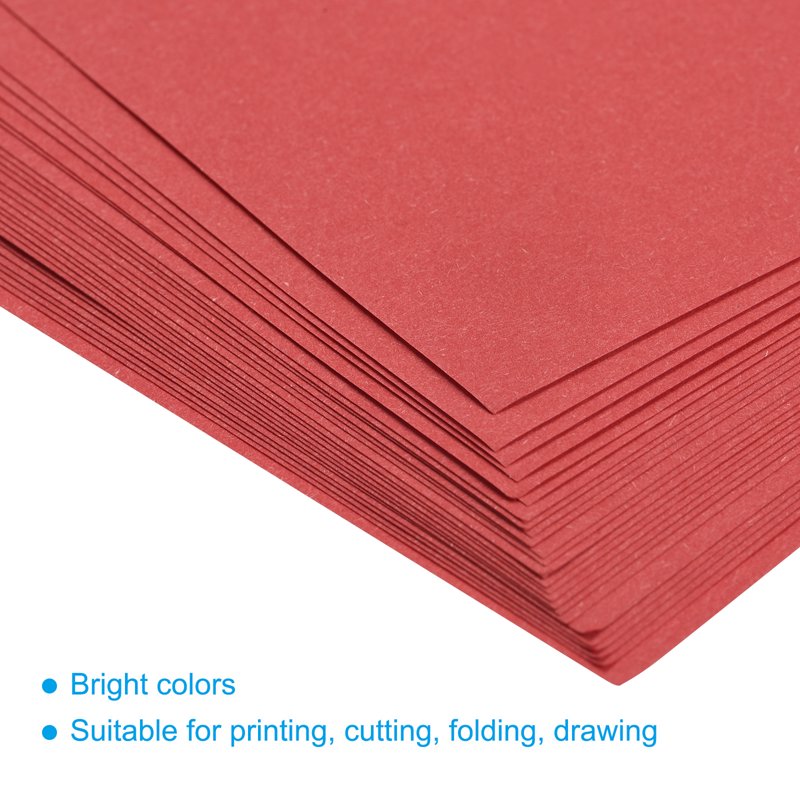 Colored Copy Paper A4 80gsm Bright Red 25 Sheets Office & Art Use