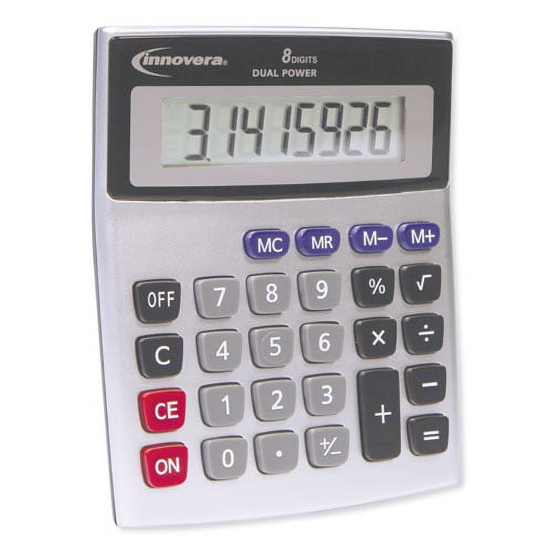 Desktop Calculator Dual Power 8-Digit LCD Pack of 2, 5 or 10