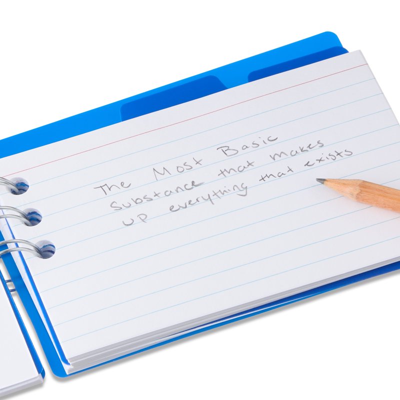 Ringed Poly Cover Ruled Index Cards - Blue, 3x5 Inches, 60 Count, 10 Pack