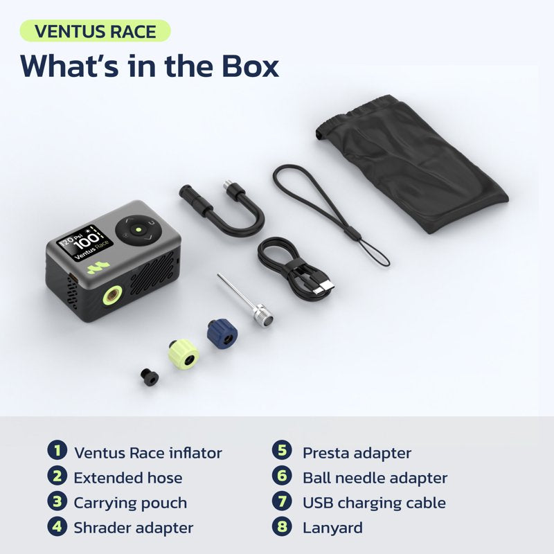 Portable Bike Pump with Digital Gauge, Rechargeable Air Inflator for Schrader & Presta Valves