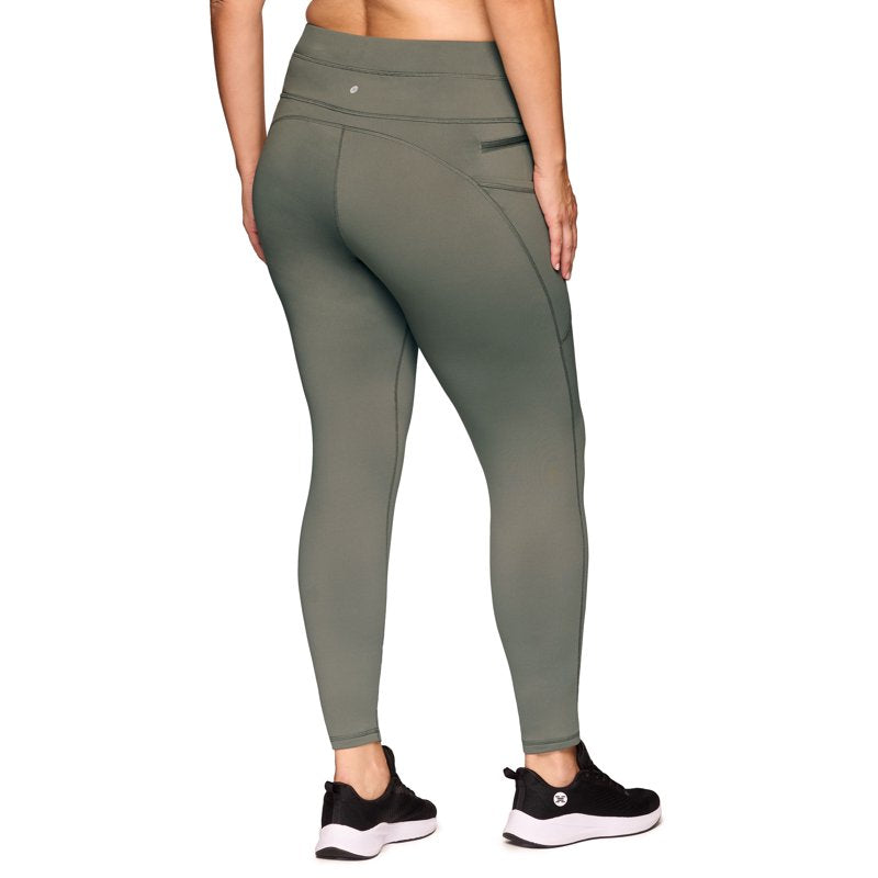 Plus Size Fleece Lined High Waist Leggings with Pockets for Activewear