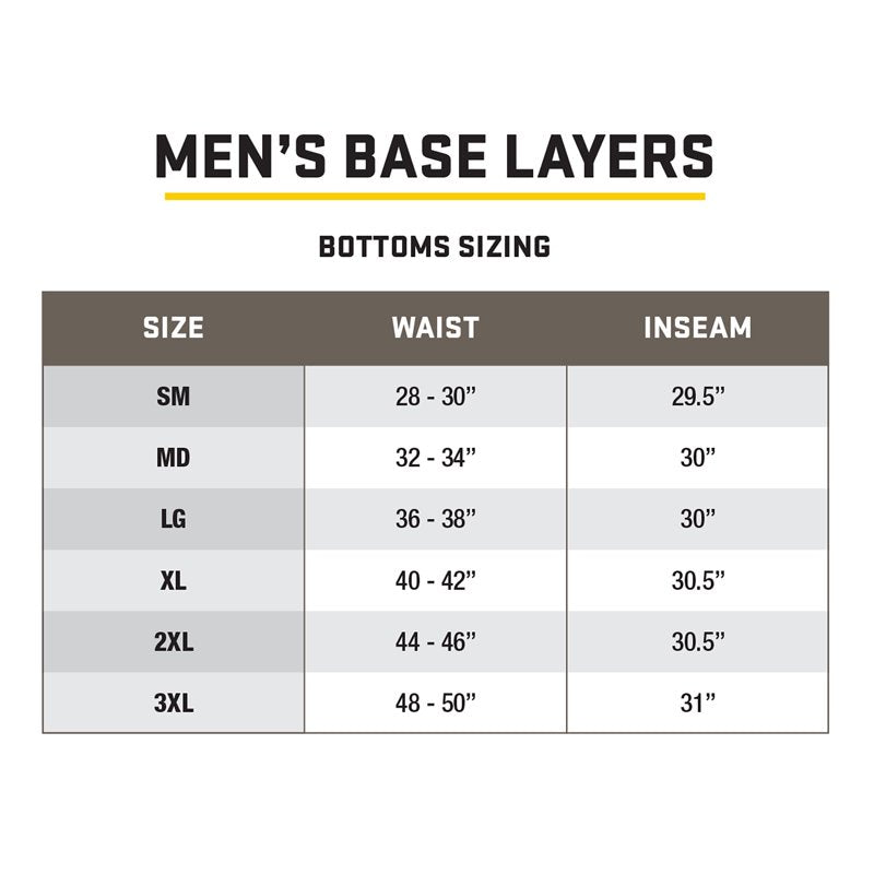 Hunting Base Layer Pants - Heavy Weight Thermal Bottoms for Outdoors