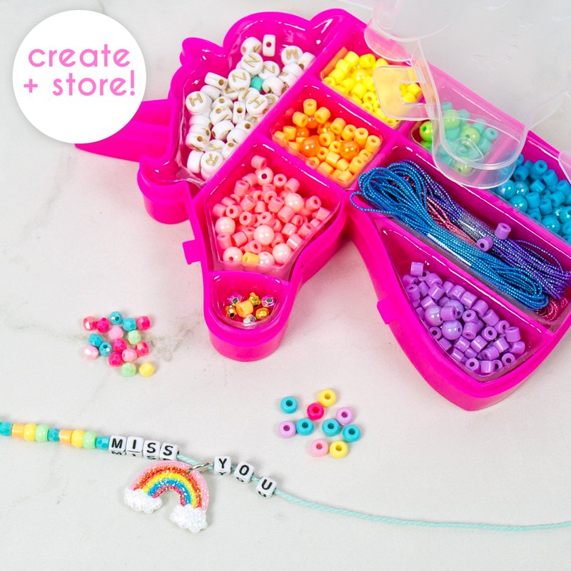 Unicorn Friendship Bracelet Making Kit for Kids - Includes Beads & Charms