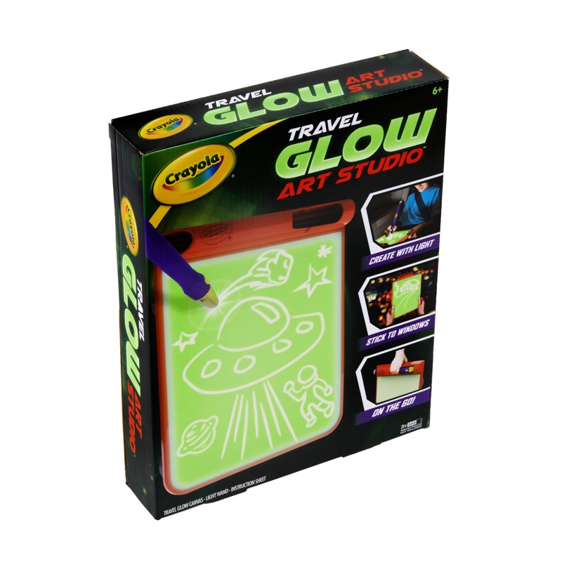 Glow-in-the-Dark Art & Craft Activity Set for Kids with Canvas & Light Wand