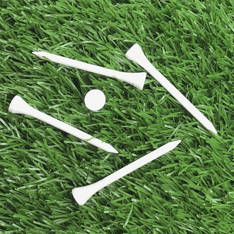 White Hardwood Golf Tees 3.25 Inch - Durable Long Drive Golf Tees, 45 Count