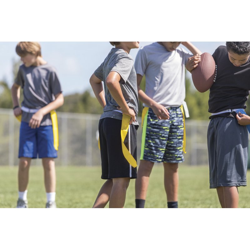10-Man Flag Football Set with Belts, Flags, Cones & Rules for Kids & Adults