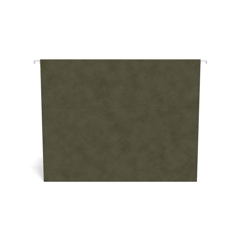 Staples Letter-Size 3-Inch Box-Bottom Hanging File Folders - Green, 25 Pack