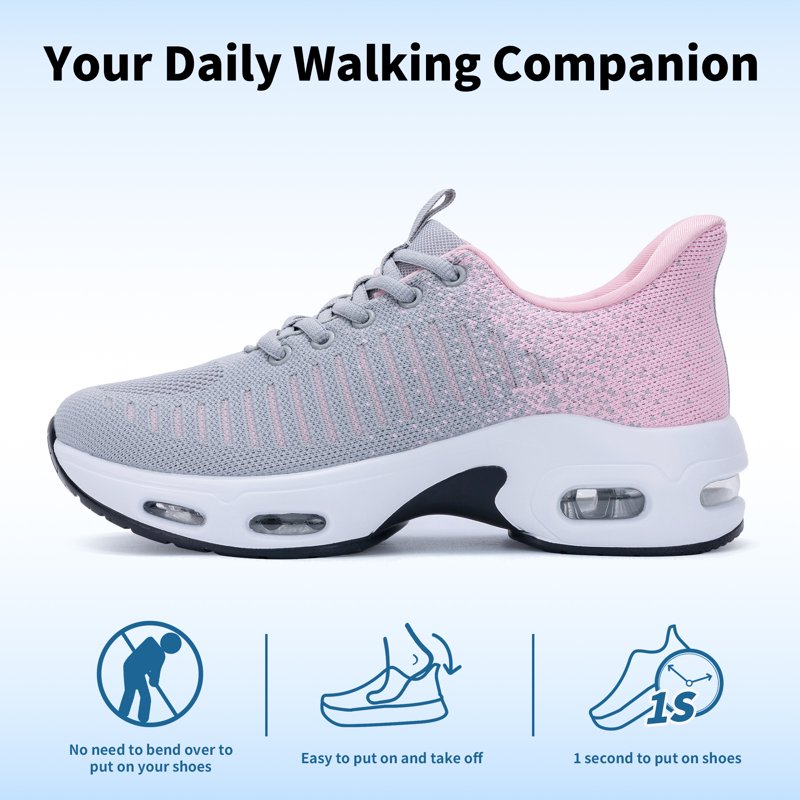 Women's Slip-On Athletic Sneakers - Comfortable Easy Wear Tennis Shoes