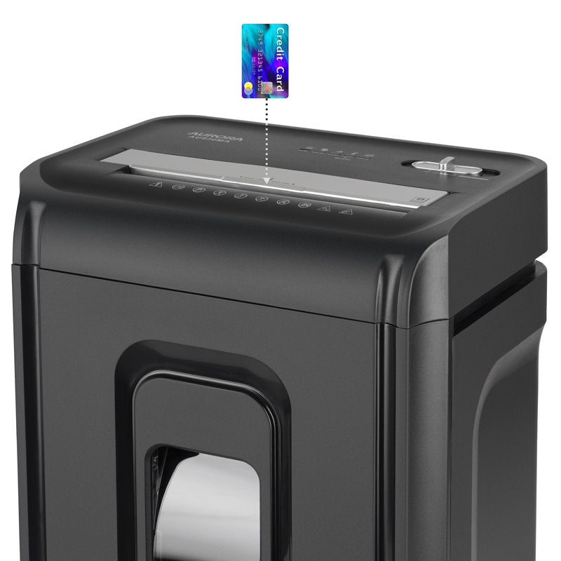 8-Sheet Micro-Cut Paper and Credit Card Shredder - Security Level P-5, 20 Min Runtime