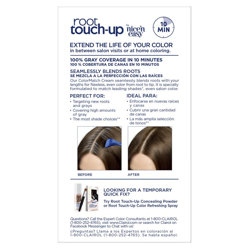 Permanent Hair Dye Root Touch-Up Kit - Gray Coverage & Color Match
