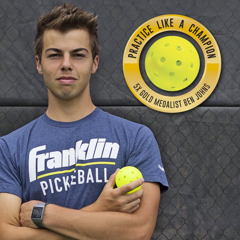 Franklin X-40 Pickleballs - 100 Pack, USAPA Approved, Optic Yellow