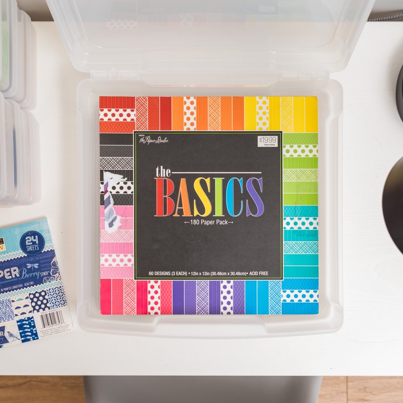 Scrapbook Storage Cart with 5 Removable Cases & Organizer Top - White