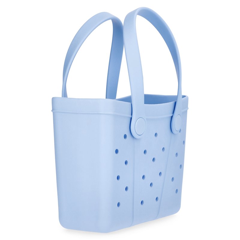 Waterproof EVA Mini Beach Tote Bag for Women, Light Blue