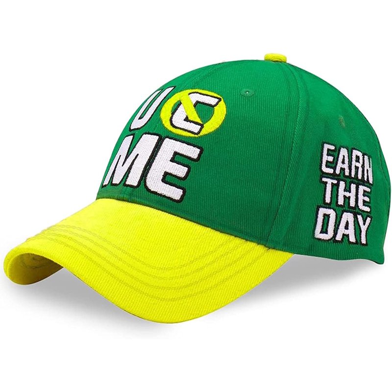 John Cena Earn The Day Baseball Cap - Yellow and Green Men's Hat