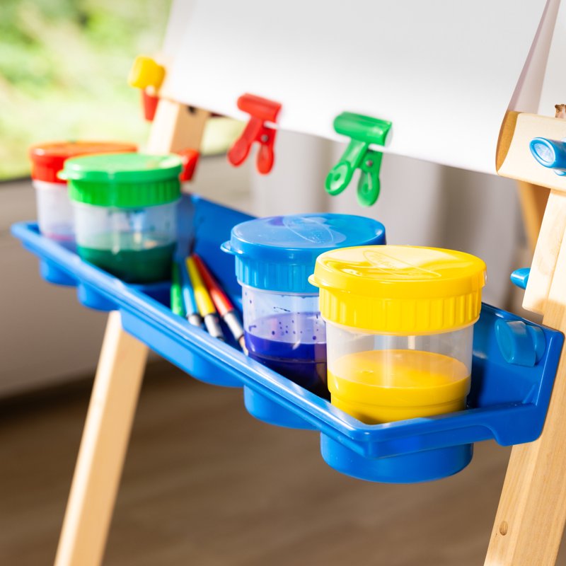 Spill-Proof Paint Cups Set - 4 Dishwasher-Safe Art Storage Containers