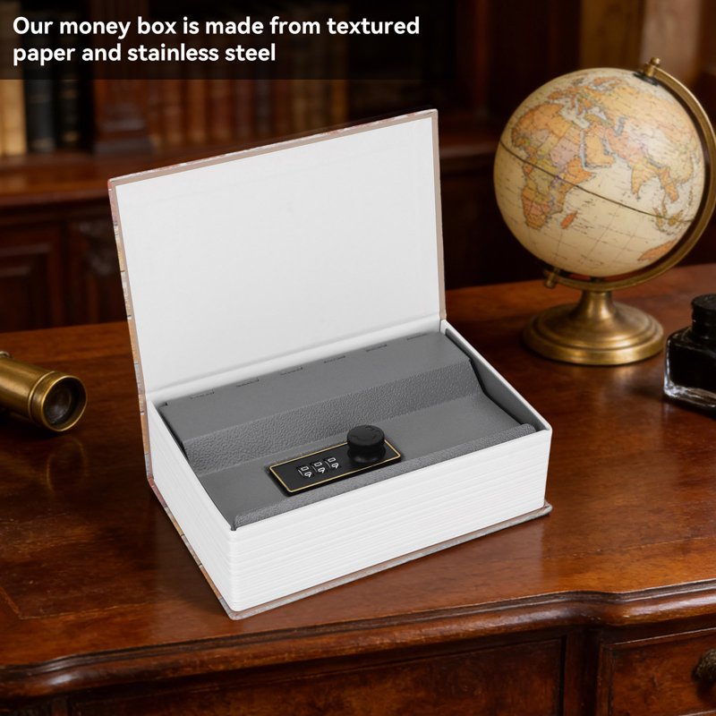 Book Safe Lock Box Hidden Safe with Combination Lock for Travel and Storage