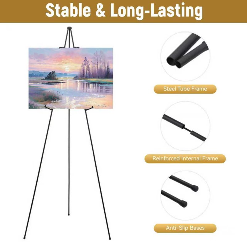 Adjustable Foldable Art Easel Stand for Painting & Display, 2 Pack