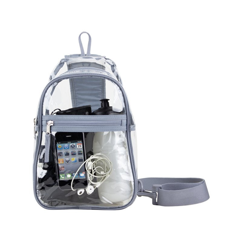 Unisex Clear Sling Bag - Stadium Approved, Durable & Adjustable Strap