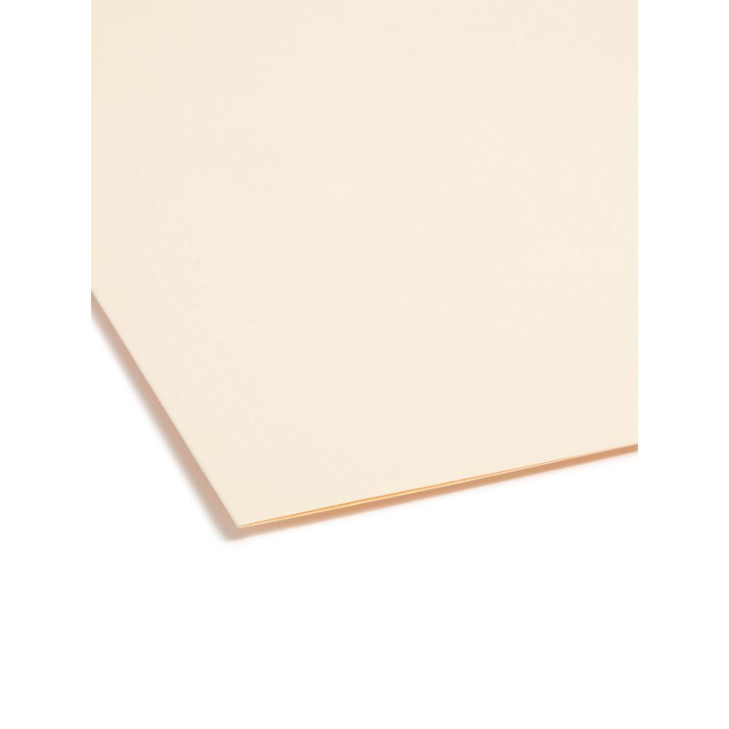 Office File Folders with Fasteners - Manila 1/3 Cut Top Tab, 50 Pack