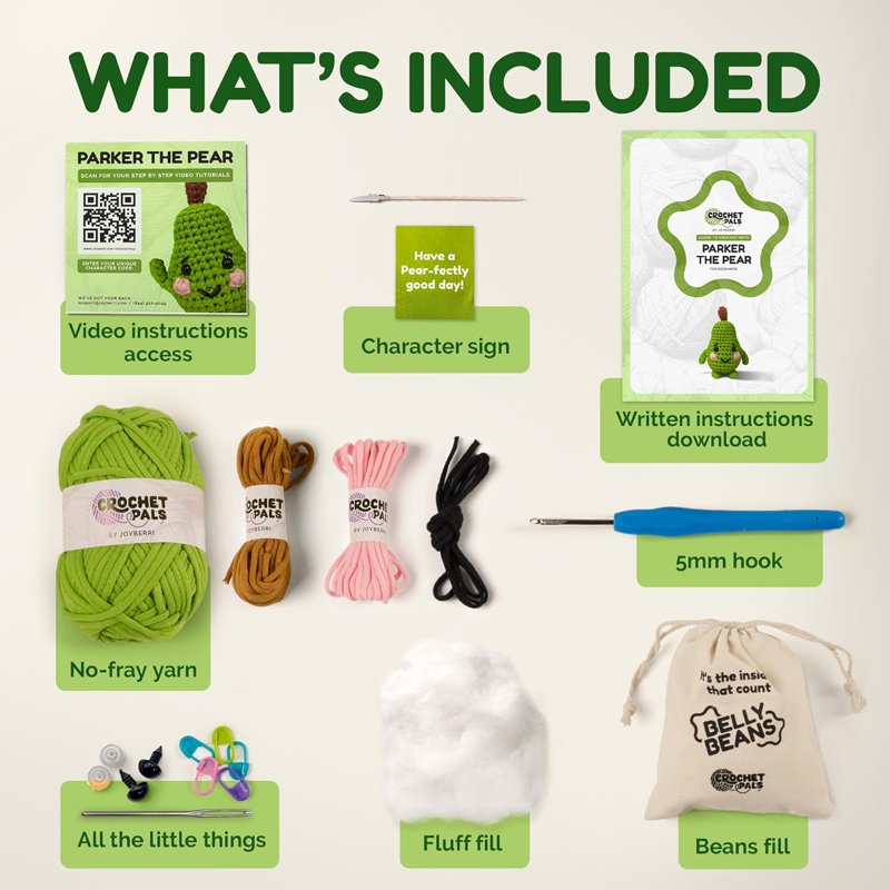 Crochet Kit for Beginners with Instructions and Supplies - All Variants