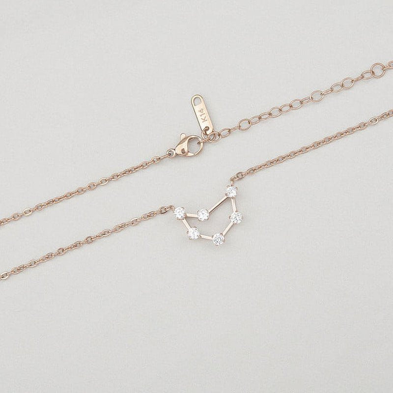 Constellation Zodiac Necklace - Astrology Pendant in Gold Silver Rose Gold