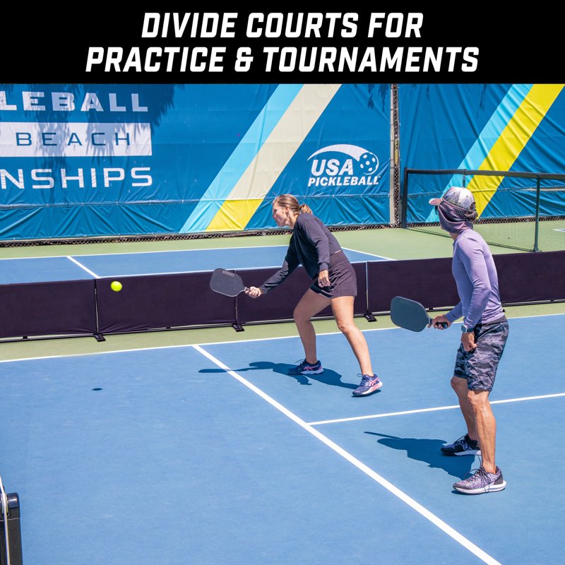 Pickleball Court Barriers 3 Pack - Portable PVC Court Dividers for Tennis & Sports