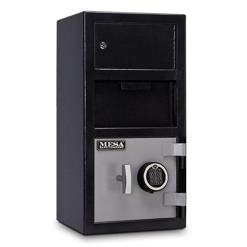 Cash Depository Safe 1.5 Cu. Ft. Steel Two Tone Black Gray Electronic Lock