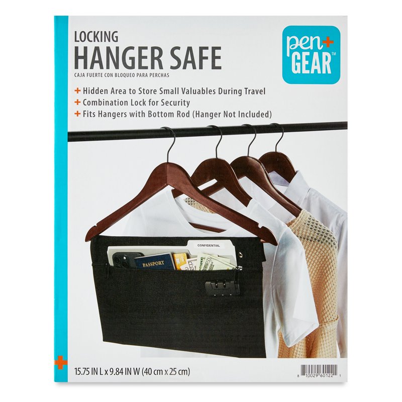 Locking Hanger Safe for Travel and Storage - Discreet Hidden Compartment