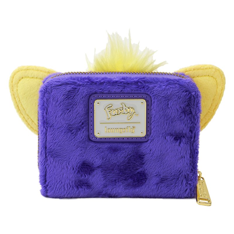 Furby Zip Around Wallet with Faux Fur and Vegan Leather trim - Licensed Collectible