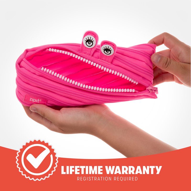 Cute Monster Pencil Case - Colorful Zipper Pencil Pouch for School & Office