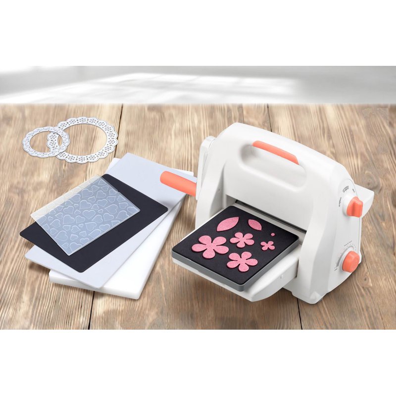 Adjustable Die Cutting & Embossing Machine with 6-1/4 Inch Platform for Crafts