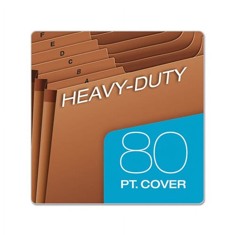 Heavy-Duty Expanding File 21 Sections Letter Size Redrope with 1/3-Cut Tabs