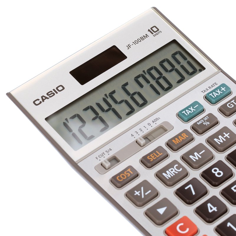 Solar Desktop Calculator with Large Display & Tax Functions