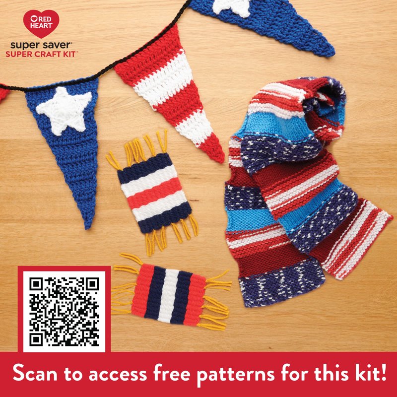DIY Craft Kit with 12 Balls of Acrylic Yarn for Knitting & Crocheting