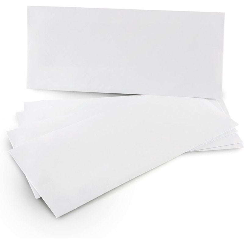 Security Self-Seal Envelopes with Premium Tinted Pattern, Windowless Design - 4 1/8 x 9 1/2 Inches, White, 24 lb - Pack of 250/500/1000