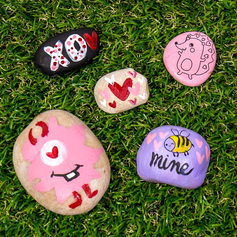 Create Your Own Rock Art Kit - Multicolor Painting and Glitter Decorations