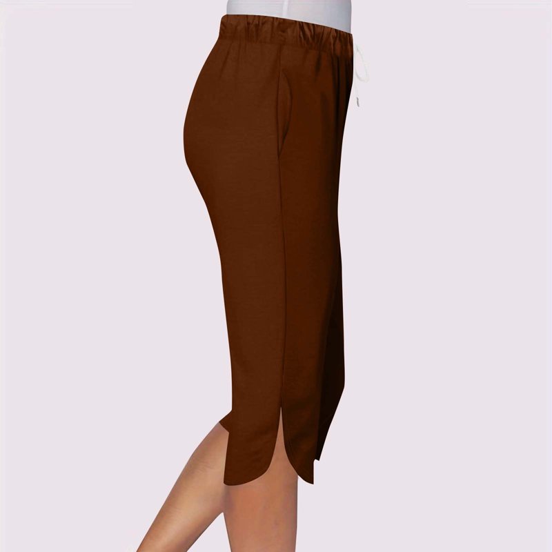 Women's Yoga Capris with Pockets - Summer Cropped Leggings for Outdoor and Active Wear