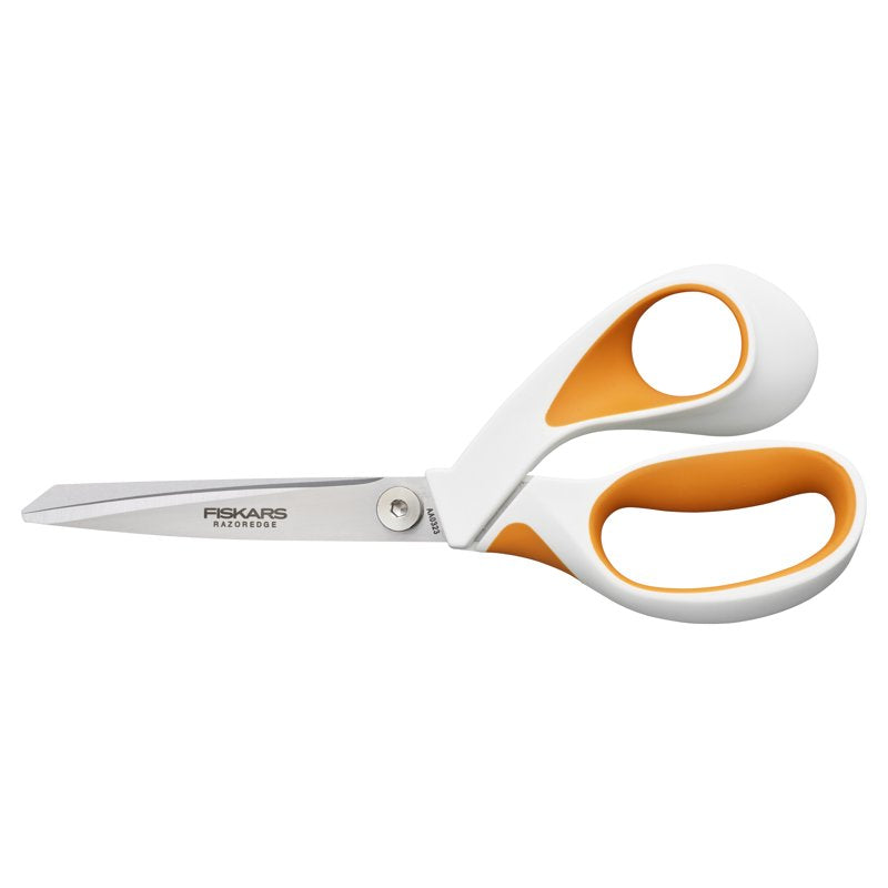 (3 Pack) Fiskars 8" Razoredge SoftGrip Fabric Scissors - Orange Shears