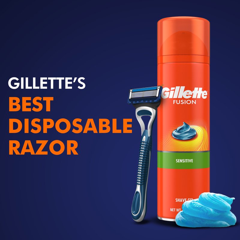 Gillette Sensor5 Men's Disposable Razors - Comfortable 5-Blade Shaving, Pack of 2 or 4