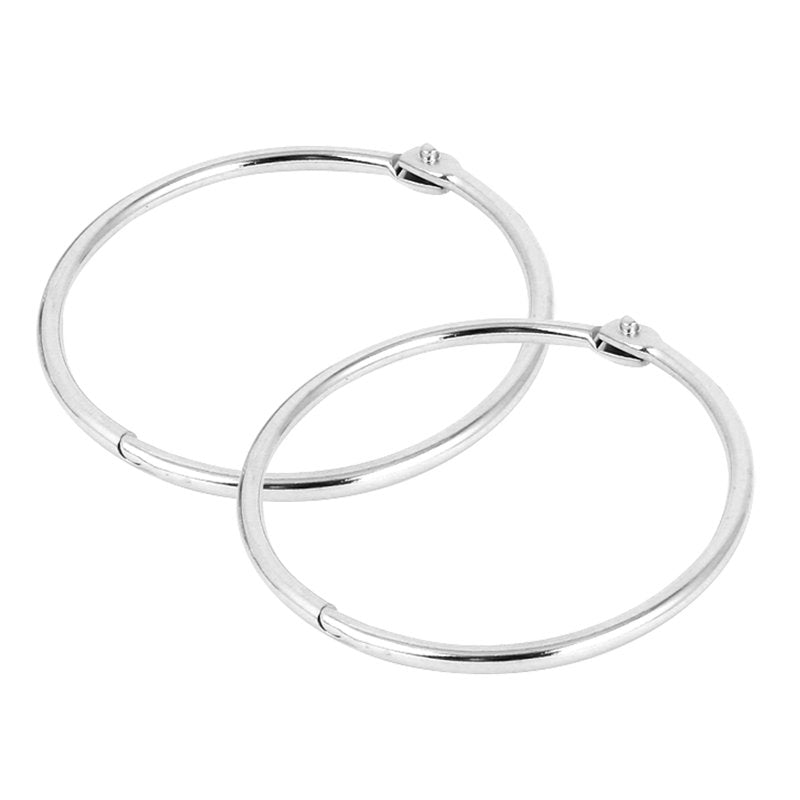 2-Inch Nickel Plated Steel Binder Rings - 3 Pack, Durable Office Organizer