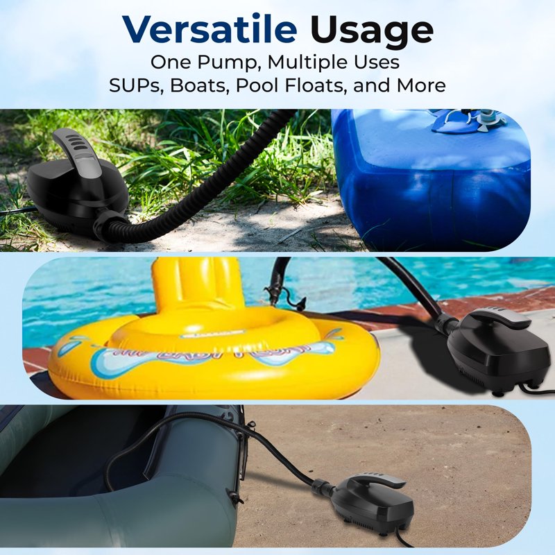 Electric Air Pump Compressor for Inflatable Stand-Up Paddle Boards & Water Sports