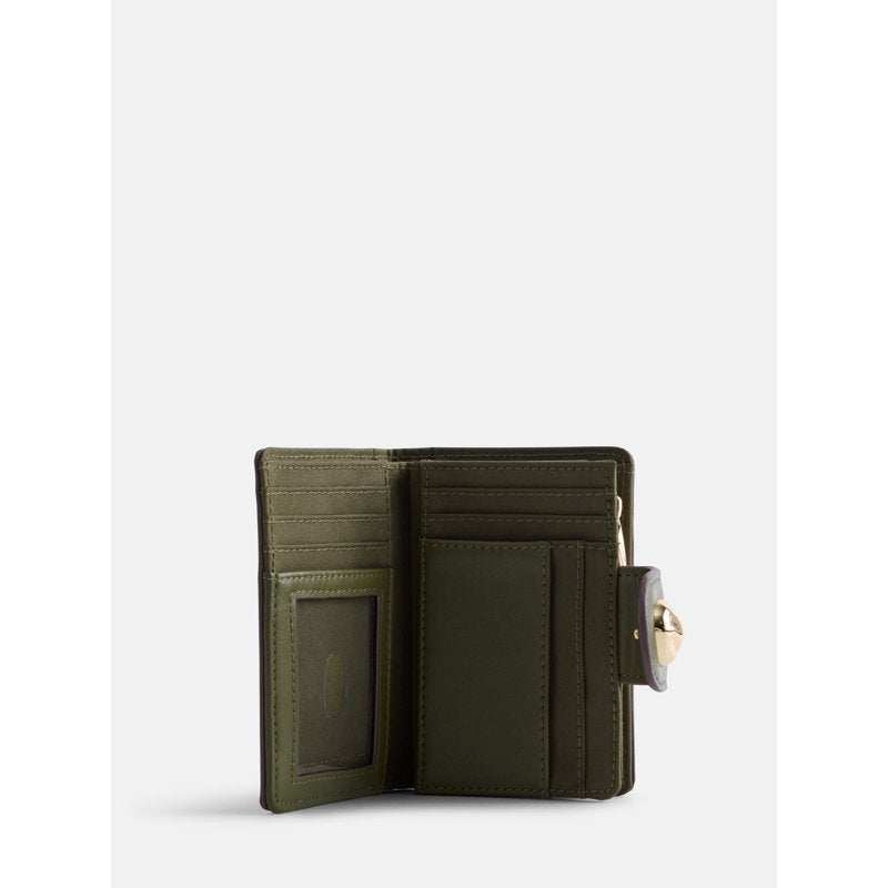 Women's Faux Leather Tab Indexer Wallet with Card Slots - Burnt Olive & Black