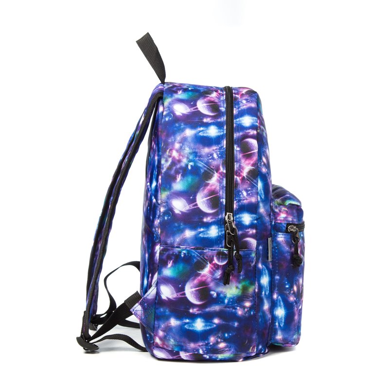 K-Cliffs 18'' Galaxy Printed Backpack Galaxy 25 Pieces Unisex 100% Polyester Laptop Daypack