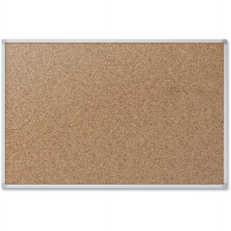 Classic Cork Bulletin Board with Aluminum Frame - Wall Mountable Office Display